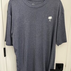 Men's Heather Gray T-Shirt with Palm Tree Emblem